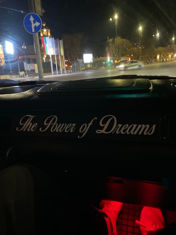 Nighttime drive through Varna captures illuminated cathedral, dashboard views