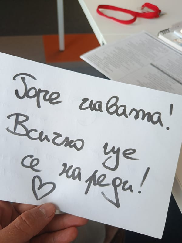 Handwritten messages and notes documented across Varna office spaces