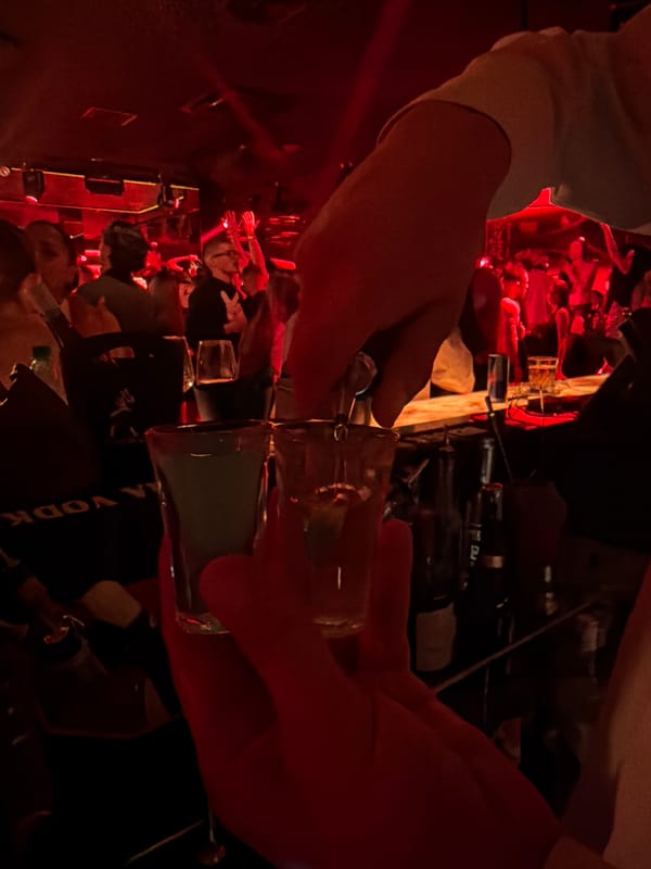 Late night bar scene documented in Sofia, Bulgaria