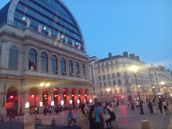 Lyon's grand squares come alive at summer dusk