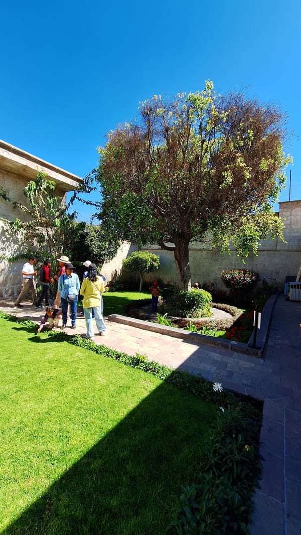 Museum tour group explores Arequipa cultural exhibits and artifacts