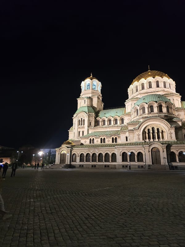 Sofia cityscape documented from day to night