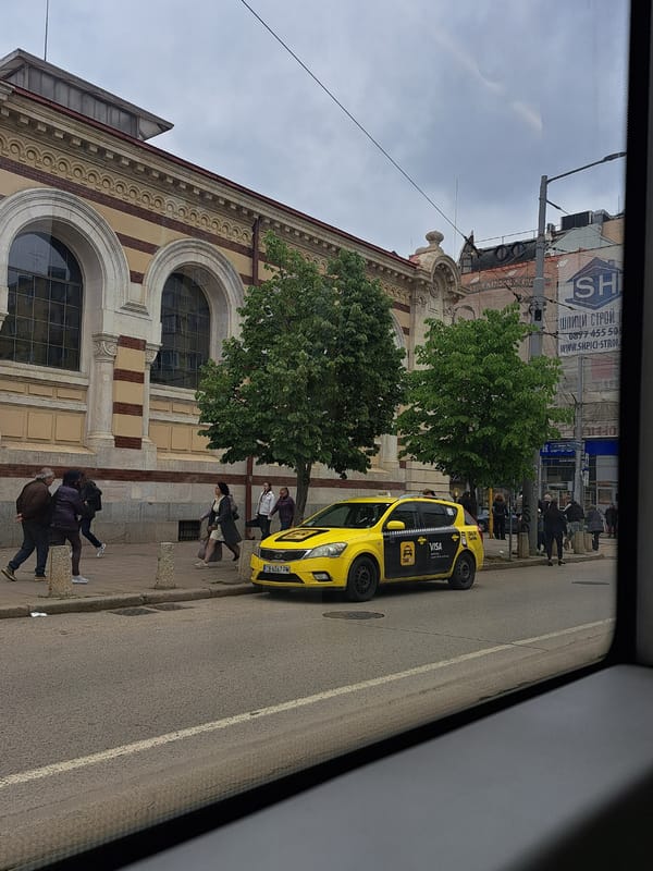 Morning scenes documented across central Sofia including landmarks and street life