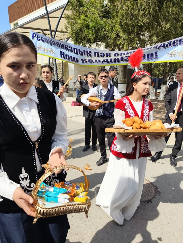 Morning documentation of Shymkent landmarks and railway infrastructure