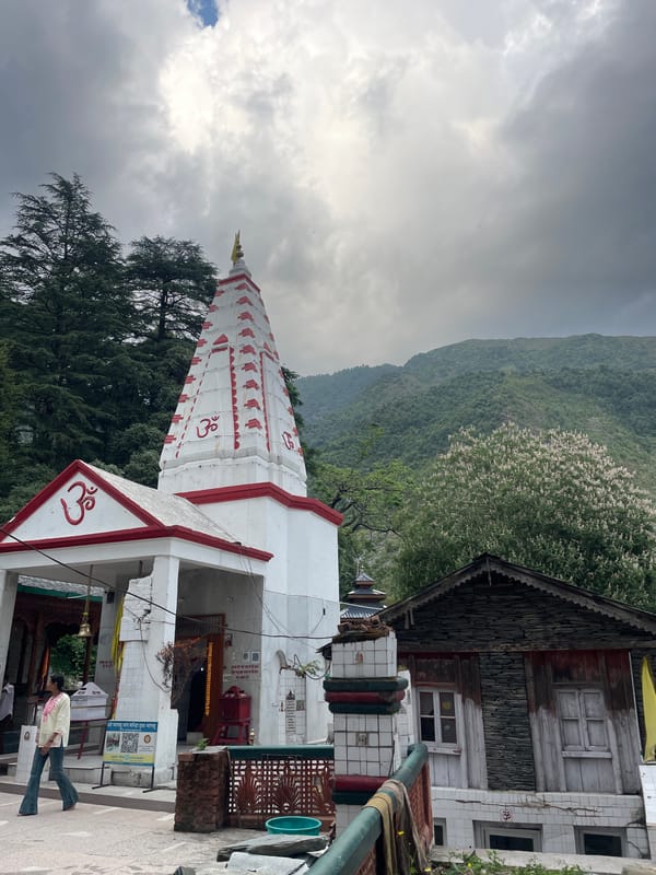 Afternoon life documented at Bhagsu temple town in India