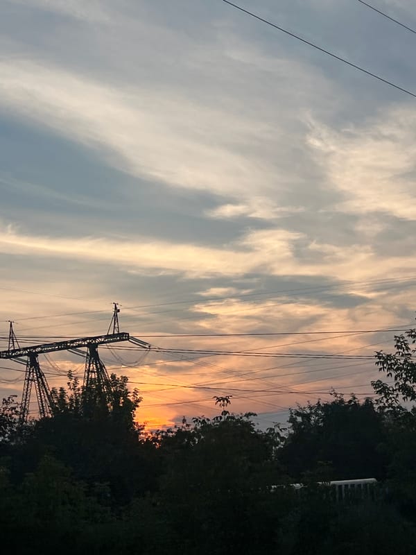 Sunset hour in Chaikovsky, from the car and indoors