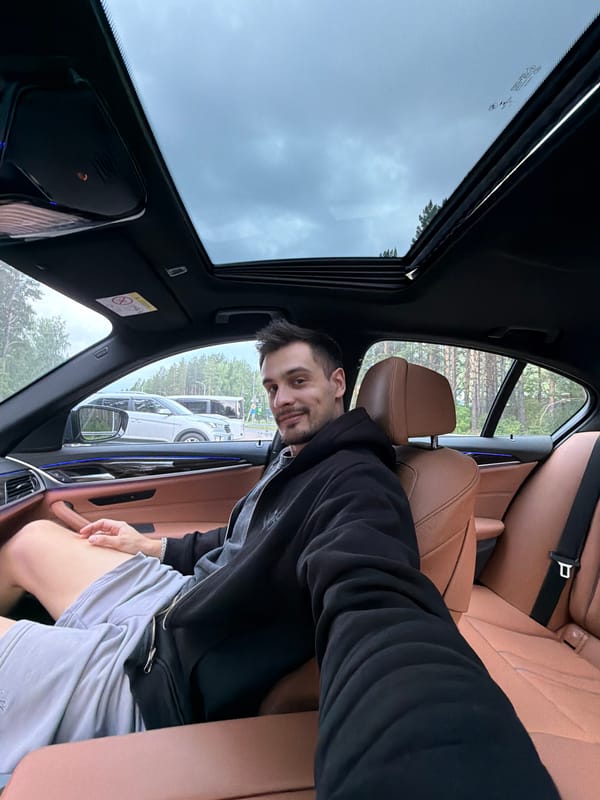 Car selfies and a birch-lined park in Krasnoyarsk