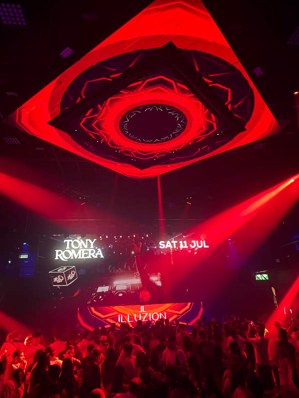 Red-lit Patong nightclub ahead of Tony Romera DJ set
