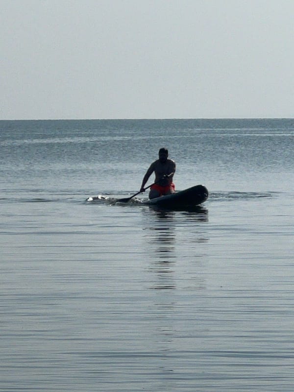 Lazy summer morning on the lake at Borovoe
