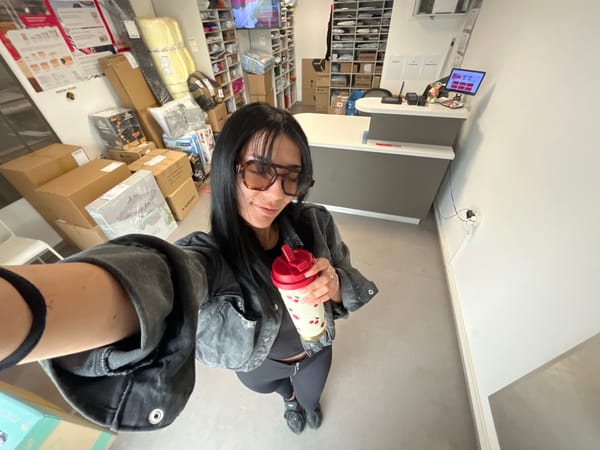 Woman with cherry thermos spotted in Bulgarian storeroom