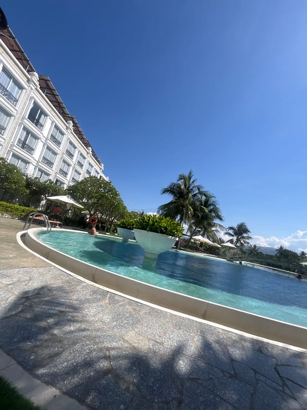 Morning poolside moments captured at Nha Trang resort