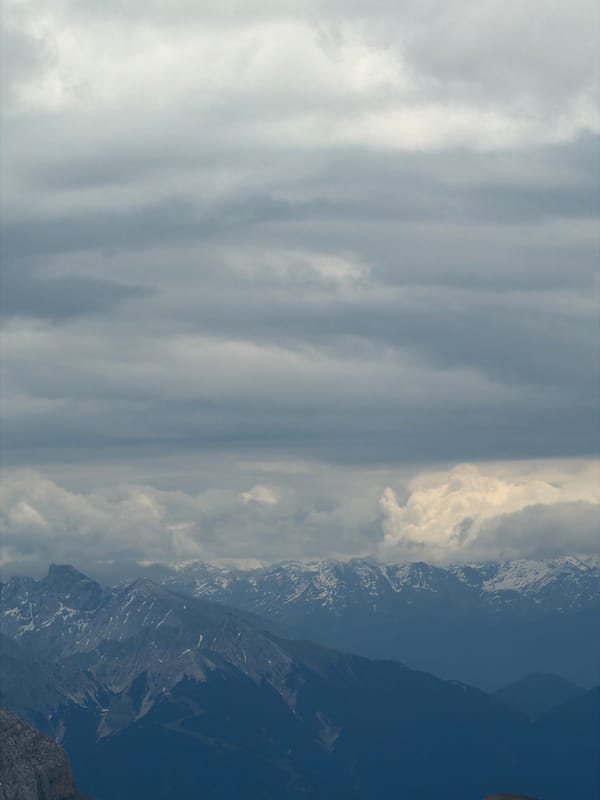 Overcast mountain views captured in Garmisch-Partenkirchen alpine region