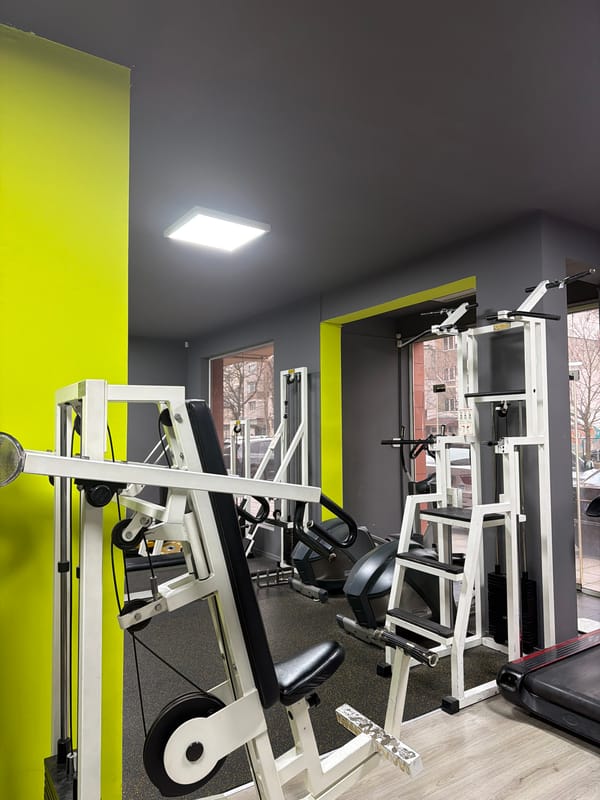 Person takes phone break at Sofia gym