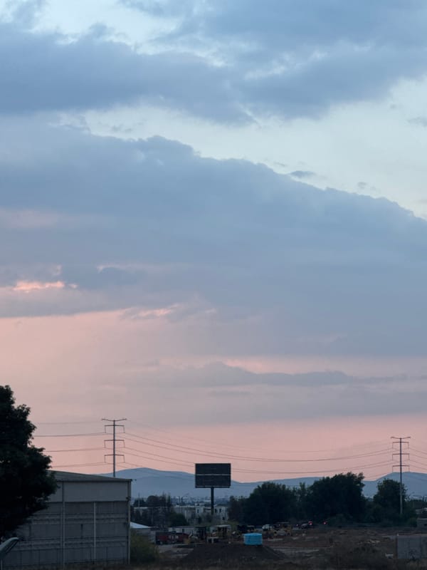 Colorful sunrise or sunset sky observed in San Francisco Ocotlán