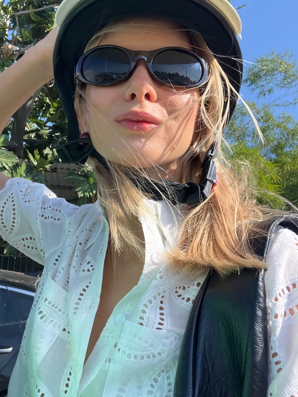 Helmet on, ready to ride through sunny Nha Trang