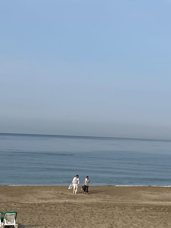 Morning beach scenes documented along Alanya, Turkey coastline