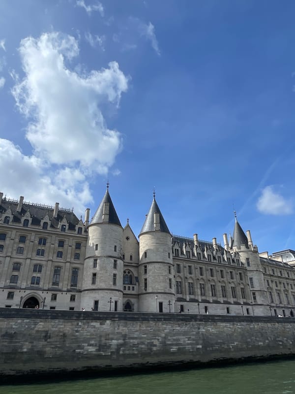 Historic Paris landmarks viewed along Seine River Thursday morning
