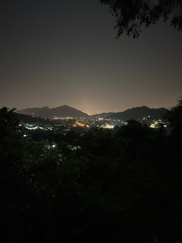 Nighttime cityscape views captured in Nha Trang, Vietnam
