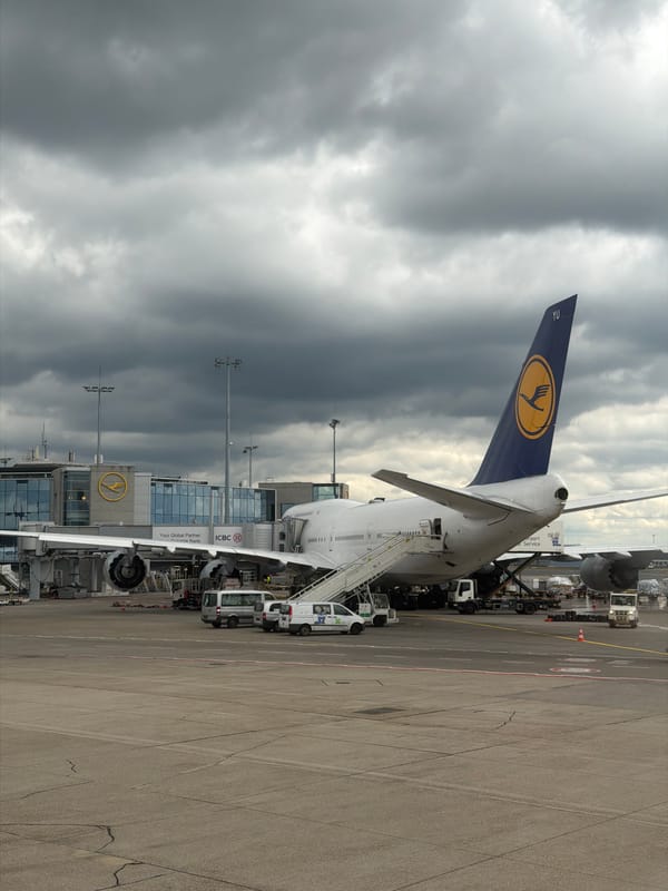 Routine aircraft operations observed at Frankfurt Airport