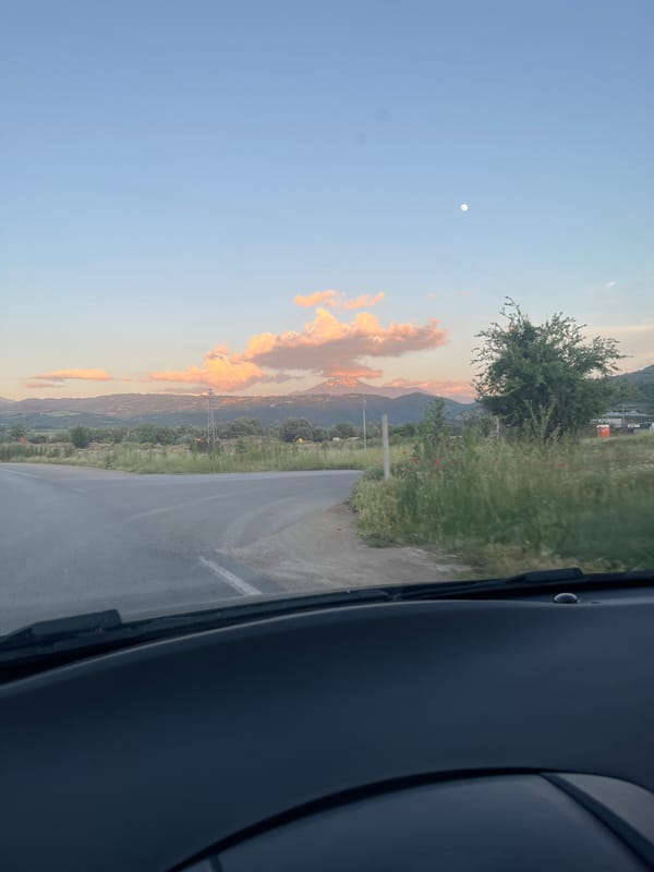 Vehicle journey documented through Pokrovnik, Bulgaria evening drive