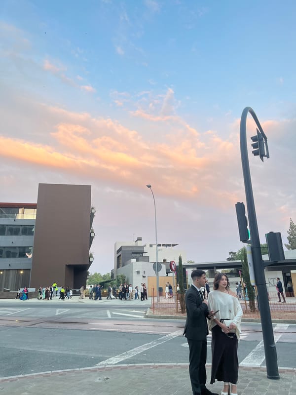 Evening street scene documented in Seville, Spain