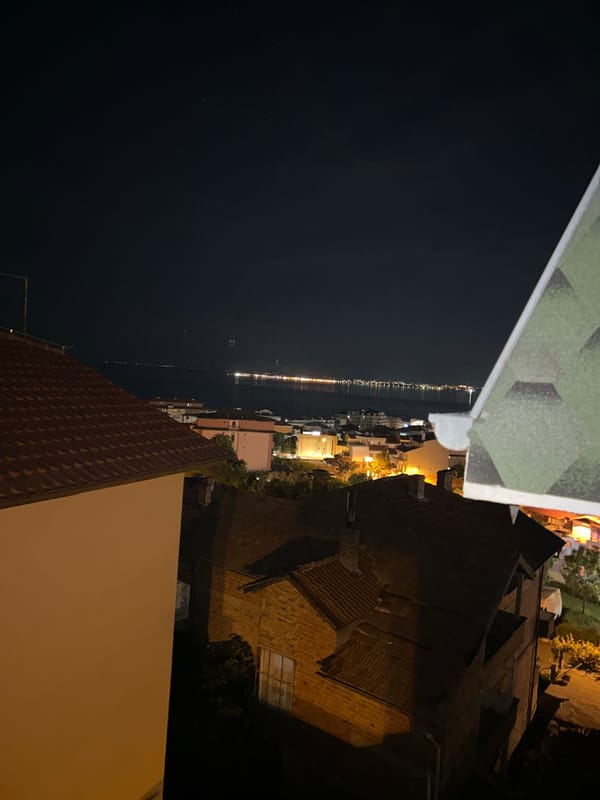 Night view captures Sveti Vlas coastline and Black Sea
