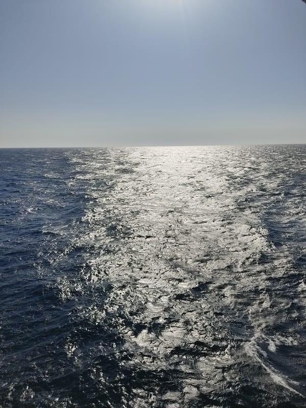 Open-water crossing with onboard safety gear, Caspian Sea