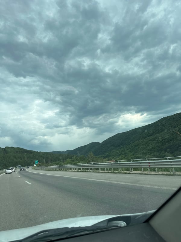 On the road through Potop, Bulgaria