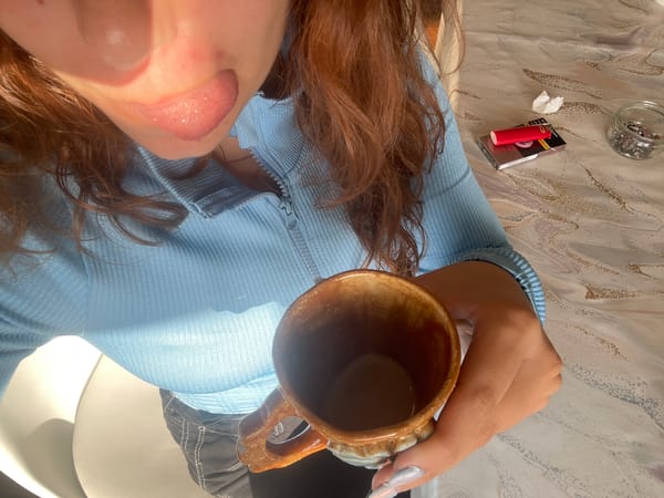 Morning coffee scene captured in Saarbrücken building