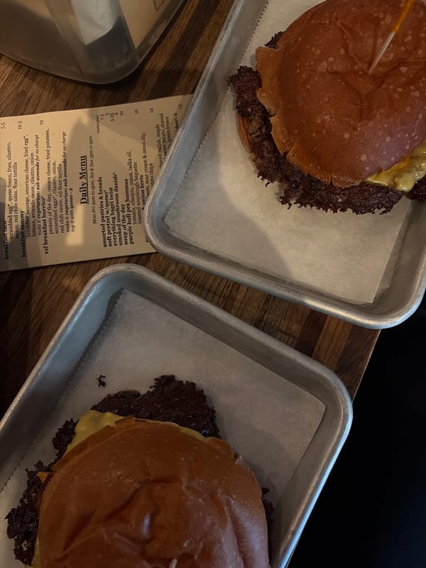 Smash burgers served at Austin restaurant Tuesday evening