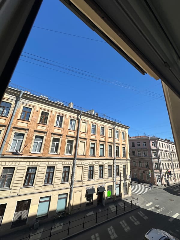 Clear sunny day observed from elevated urban vantage points