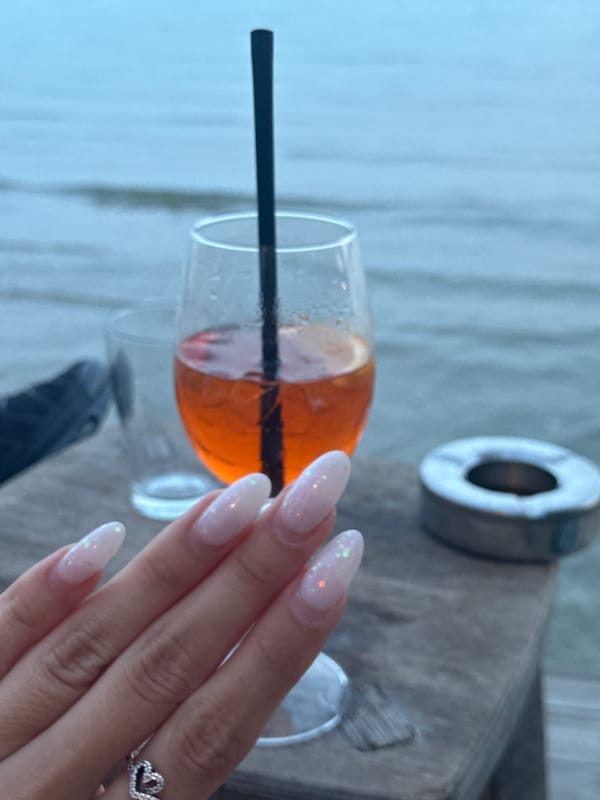 Cocktails and twilight at a Varna waterfront spot