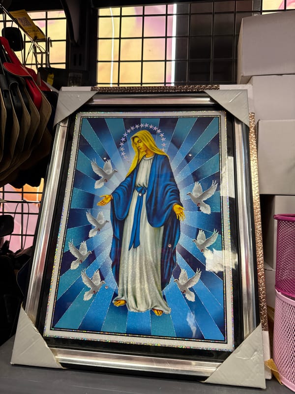 Easter displays and religious imagery observed in Haskovo, Bulgaria