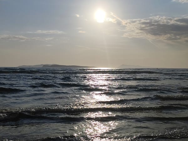 Serene afternoon captured at Agios Stefanos beach, Greece