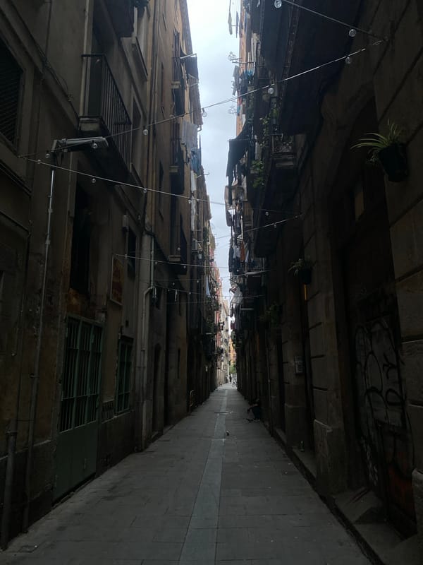 Early morning scenes captured in Barcelona's historic neighborhoods