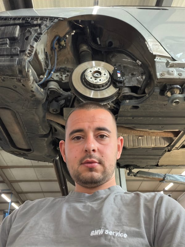 Crash-damaged BMW arrives at Burgas service workshop