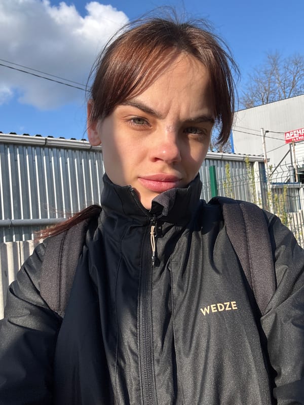 Woman photographed near playground, burnt car in Rostov-on-Don