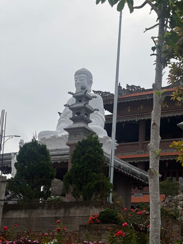 Tourist documents Buddhist temples, gardens in Da Lat Vietnam