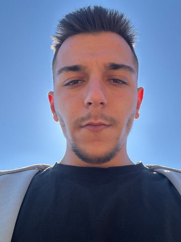 Person takes selfie in Srednia, Bulgaria