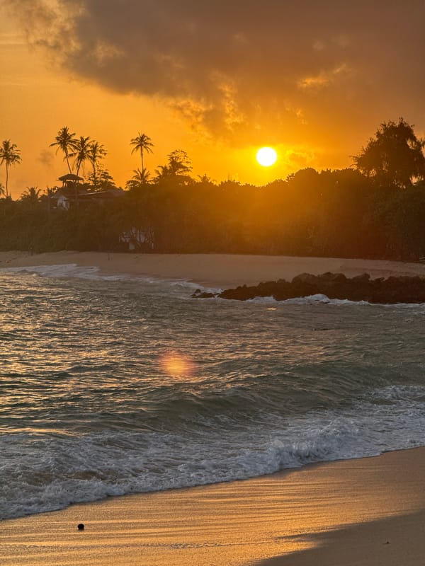Sunset on Midigama beach, Sri Lanka