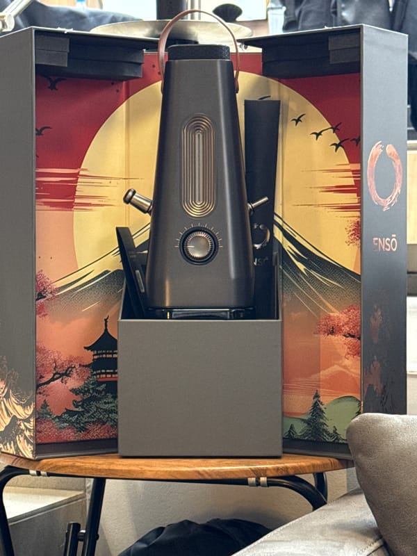 Coffee maker unboxed in Sofia with Japanese-themed packaging