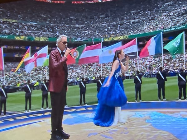 FIFA World Cup ceremony captured at stadium venue