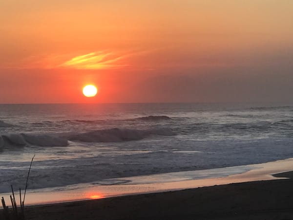 Sunset moments captured at Kediri beach, Indonesia