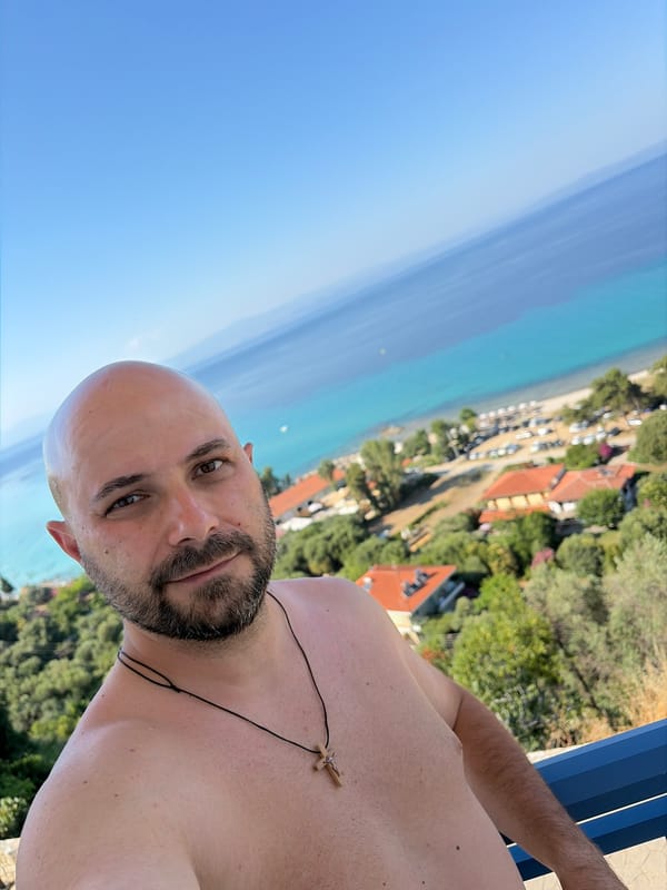 Afternoon on a coastal balcony in Kassandra, Greece
