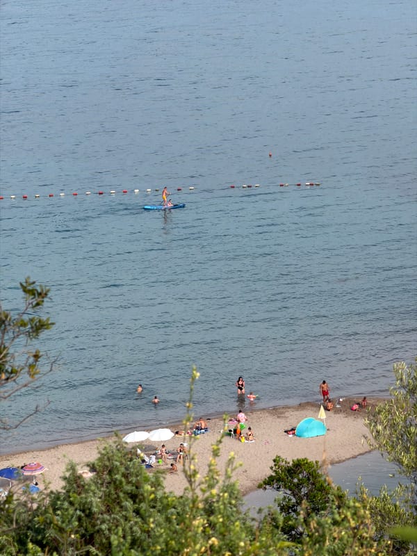 Summer afternoon on the Montenegrin Adriatic coast