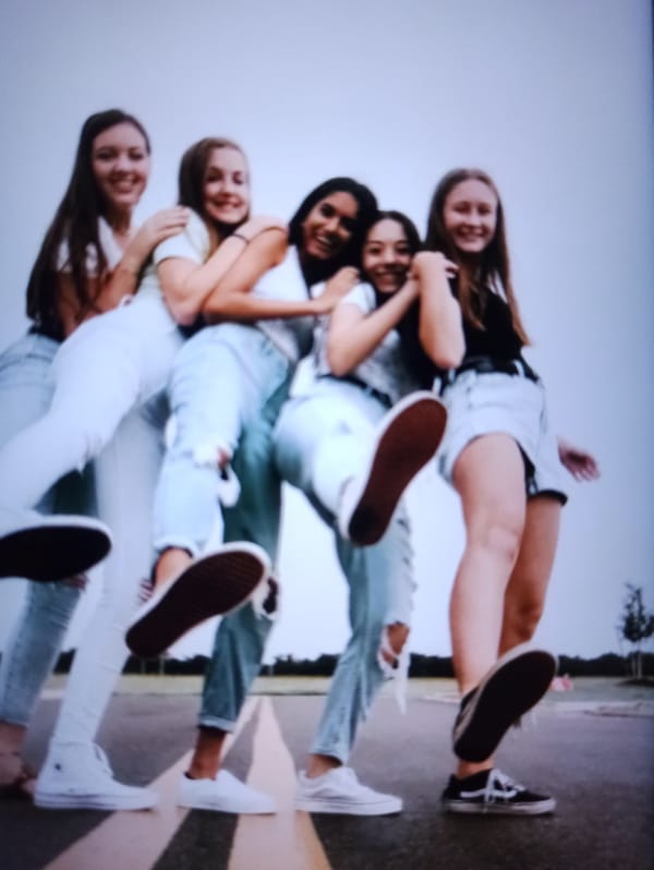 Friends gather for a day of group photos and candid moments