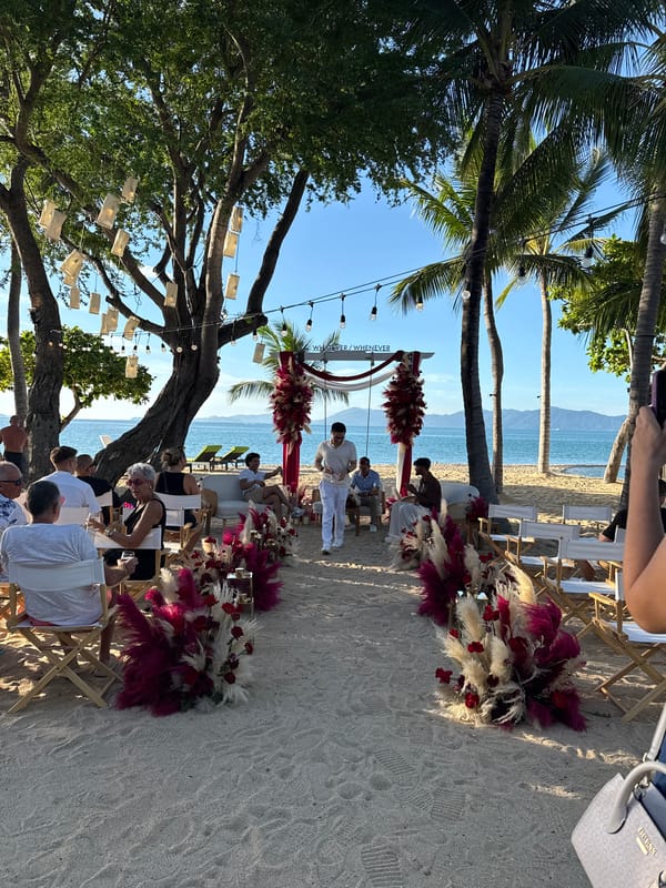 Beach wedding ceremony held in Baan Bo Phut, Thailand