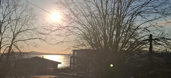 Morning sunlight and water views documented in Burgas, Bulgaria