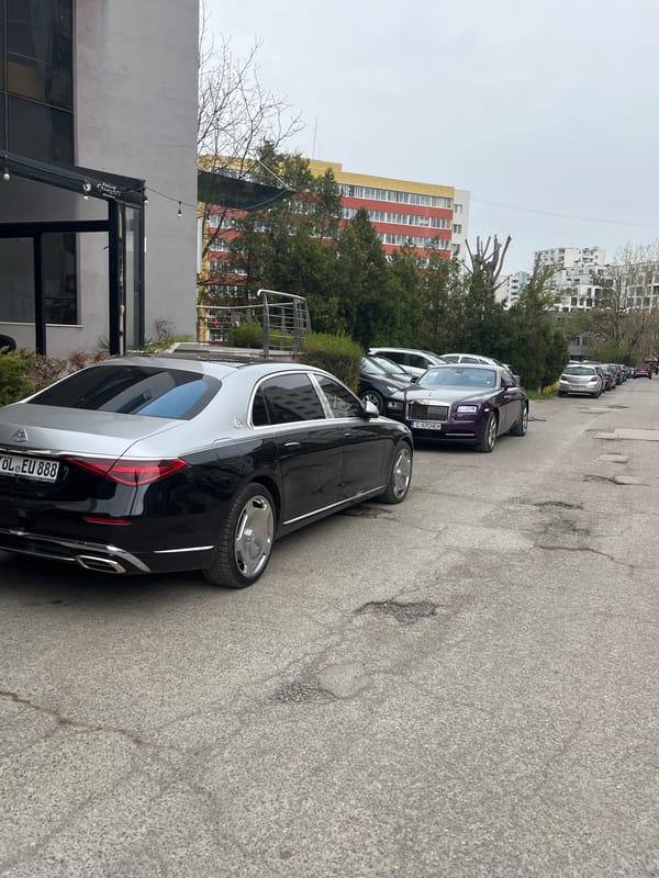 Luxury cars including Maybach, Rolls Royce spotted on city street