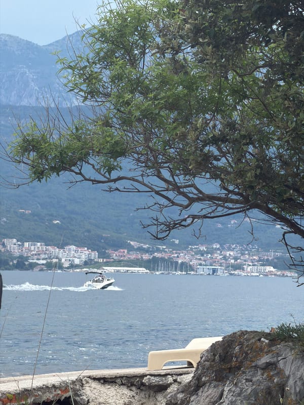 Woman in white hat spotted at Montenegro coastline